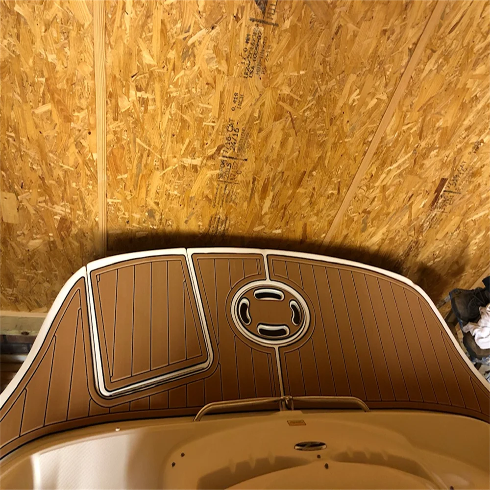 2004 Sea Ray Sundeck 220 Swim Platform Cockpit Pad Boat EVA Foam Teak Floor Mat SeaDek MarineMat Gatorstep Style Self Adhesive