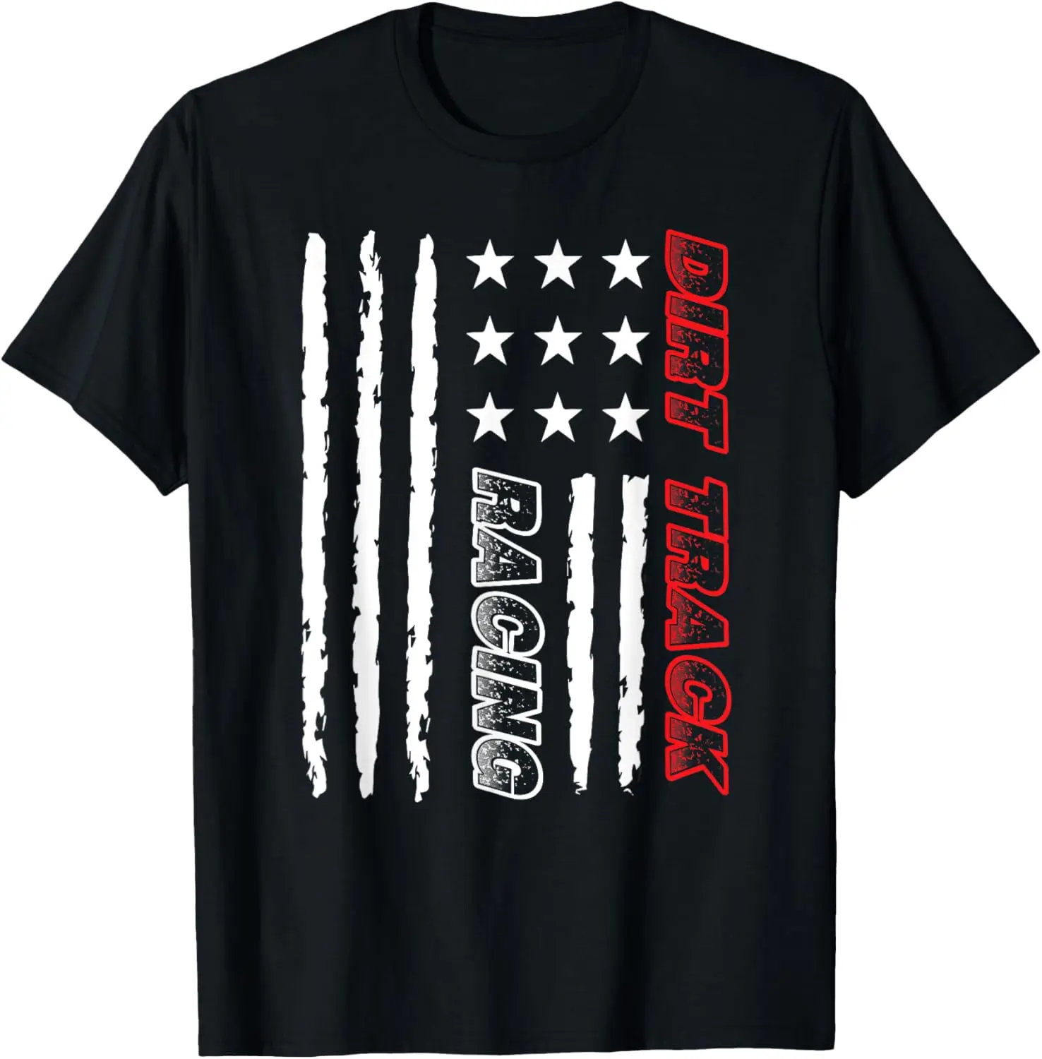 Dirt Track Racing American Flag T-Shirt