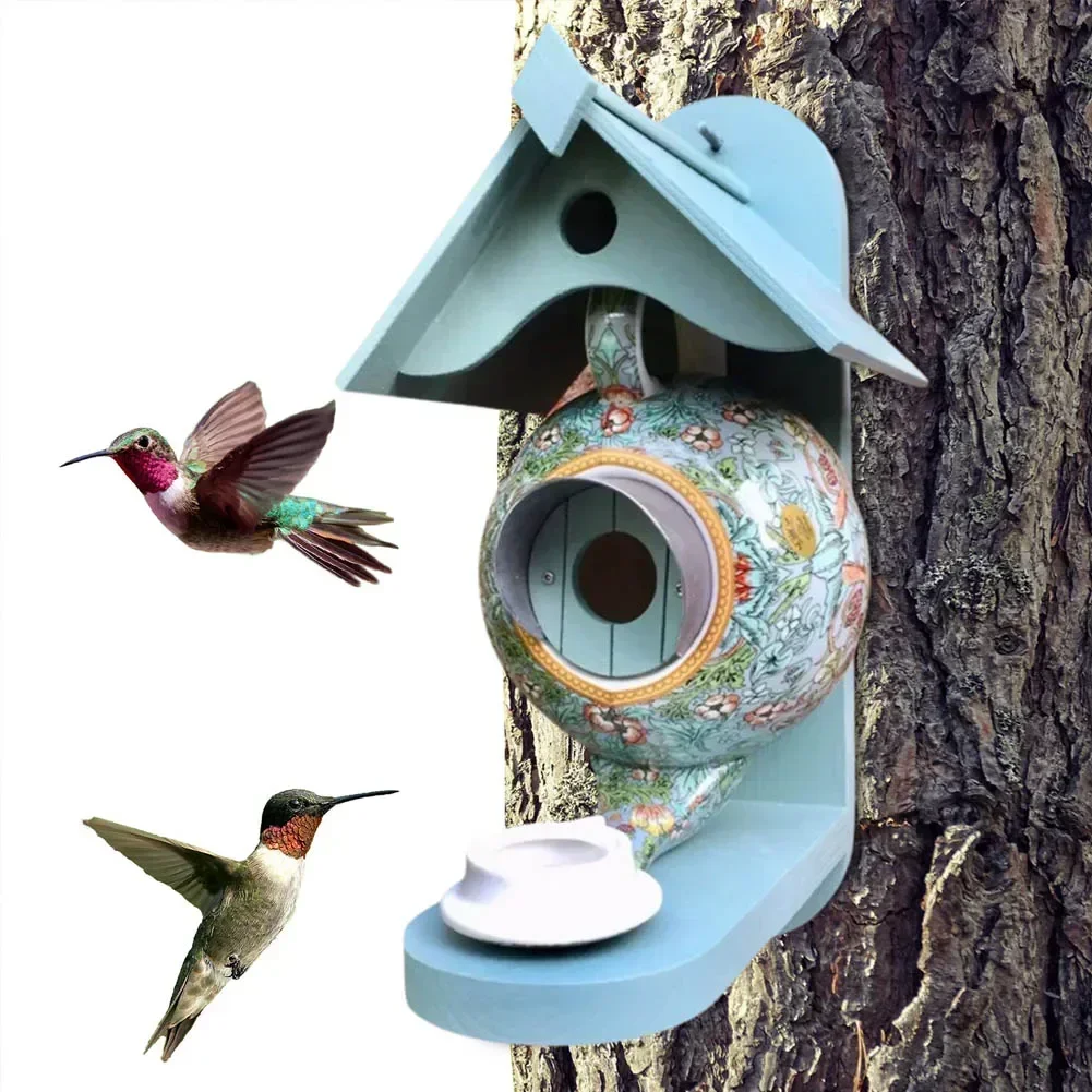 Hummingbird Huser Vogel Feeder Dekoration Teekanne Vogelhaus Fr Auerhalb  Garten Handwerk Dekorative Kfig Haus Vgel Fr Outdoor - AliExpress 15
