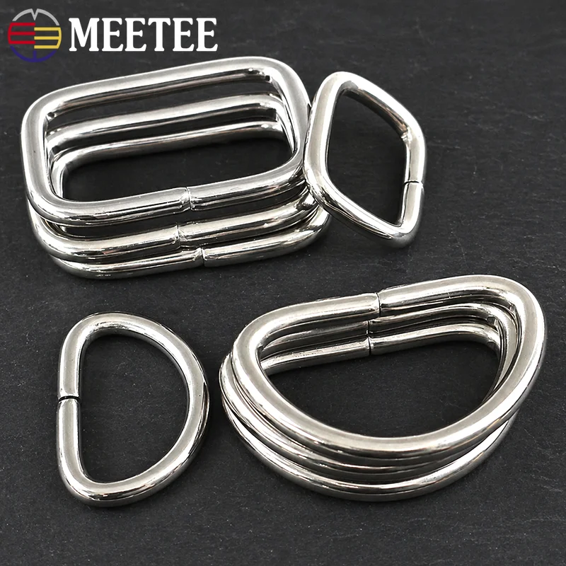 

5/10Pcs Stainless Steel D Ring O Rings Buckle Metal Bag Strap Hardware Connector for Pet Collar Leather Craft DIY Accessories