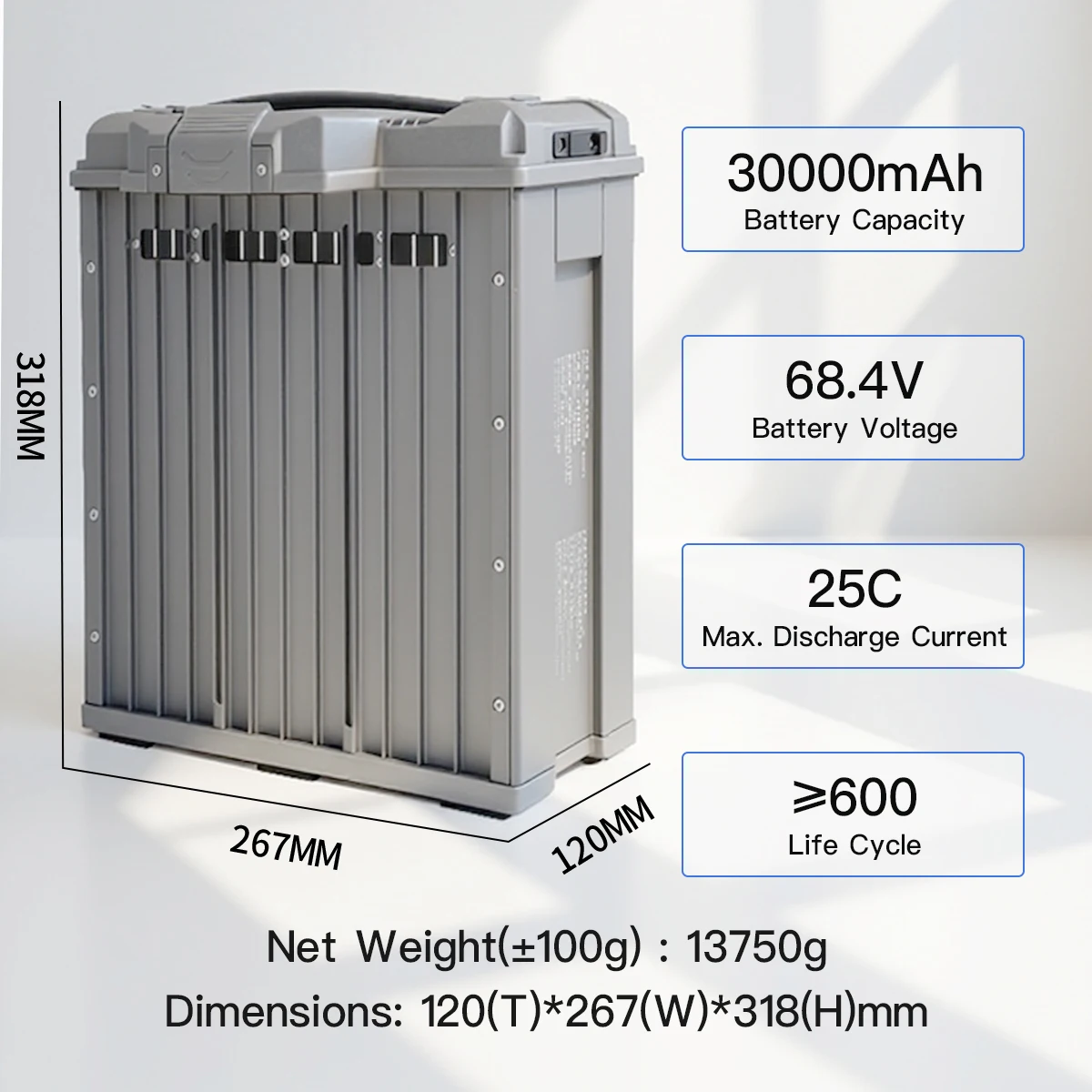 Original Herewin 14S 53.2V 18S 68.4V 30000MAH Smart Battery Agricultural Plant Protection Battery