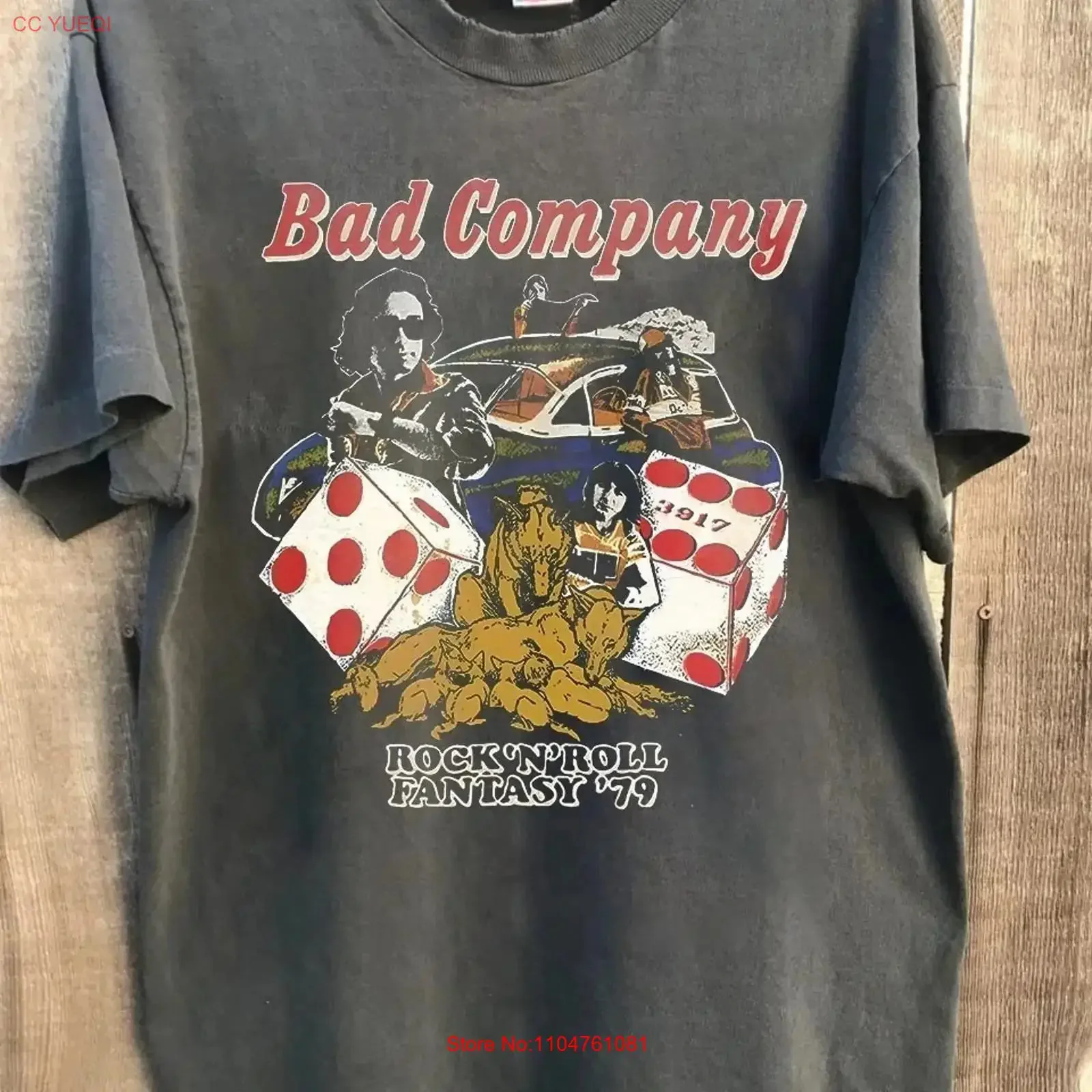 Bad Company Rock N Roll Fantasy Mick Ralphs T Shirt Reprint  vintage Washed Versatile Slightly graphic fashion designer clothes