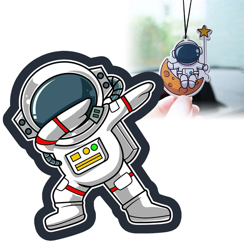 

Car Fragrance Piece Cartoon Astronaut Air Freshener Perfume Creative Cute Rearview Mirror Ornament Auto Flavoring perfume Decor