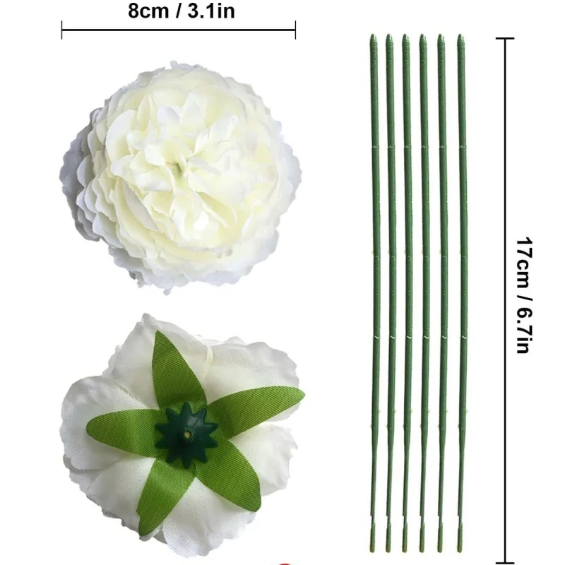 5/10 Stücke Pfingstrose Künstliche Blumen Bouquet 20 CM Gefälschte Blumen für Home Room Decor Garten Hochzeit Dekoration DIY Vase Pflanze Ornament – Detail 4