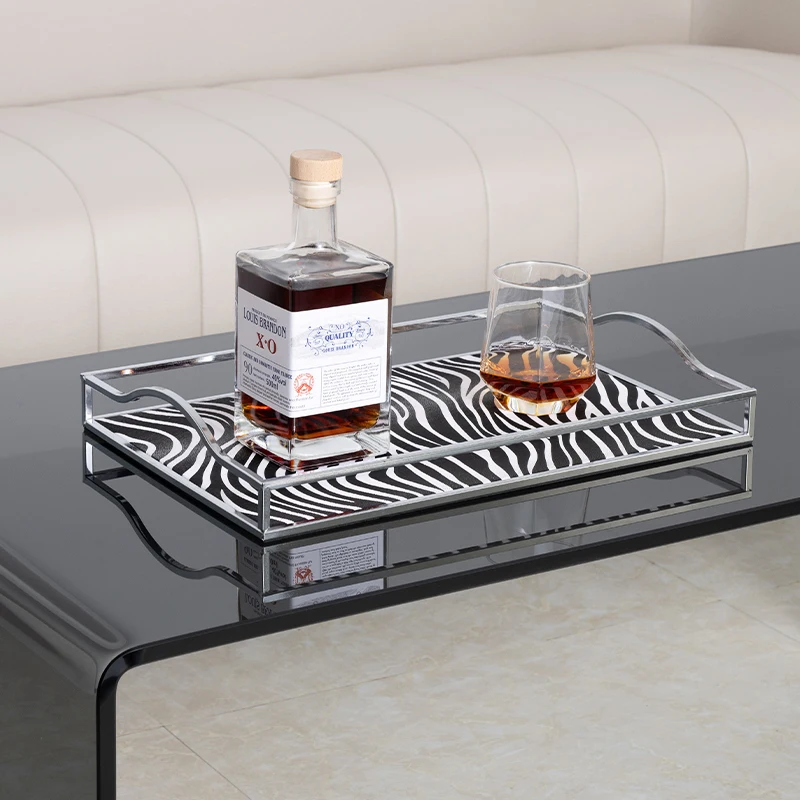 1 piece of multifunctional household tray, perfume and skincare display tray, high aesthetic value, light luxury style, suitable for dining tables, countertops, dressing tables, bedrooms, and living rooms