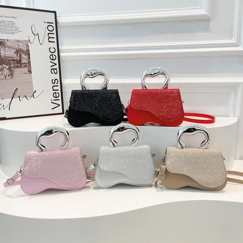 

Легкая роскошная высококачественная текстурированная универсальная темпераментная сумка на плечо из блестящей ромбовидной кожи, женская маленькая квадратная сумка через плечо