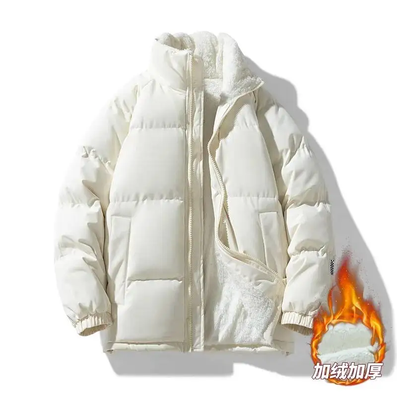 سترة شتوية سميكة عصرية مريحة من القطن القطيفة على طراز منفذ سترة كاجوال فضفاضة للرجال والنساء