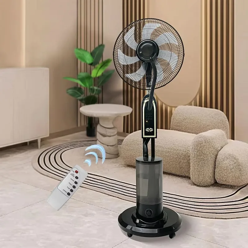 Cheap Price Smart Electrical Stand Mist Fan Remote Control Water Cooler Cooling Water Fan Adjustable Speed Misting Fan