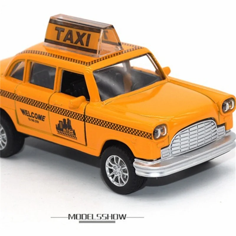 1:36 Alloy Taxi Car Model Taxi Taxi Car Model Comeback Sound And Light Car Model Toy