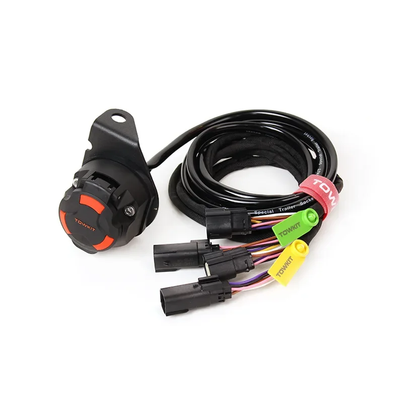 Ruijie Trailer Harness European American 7-core 13-pin Trailer Trailer Tail Light Signal Power Socket Modification