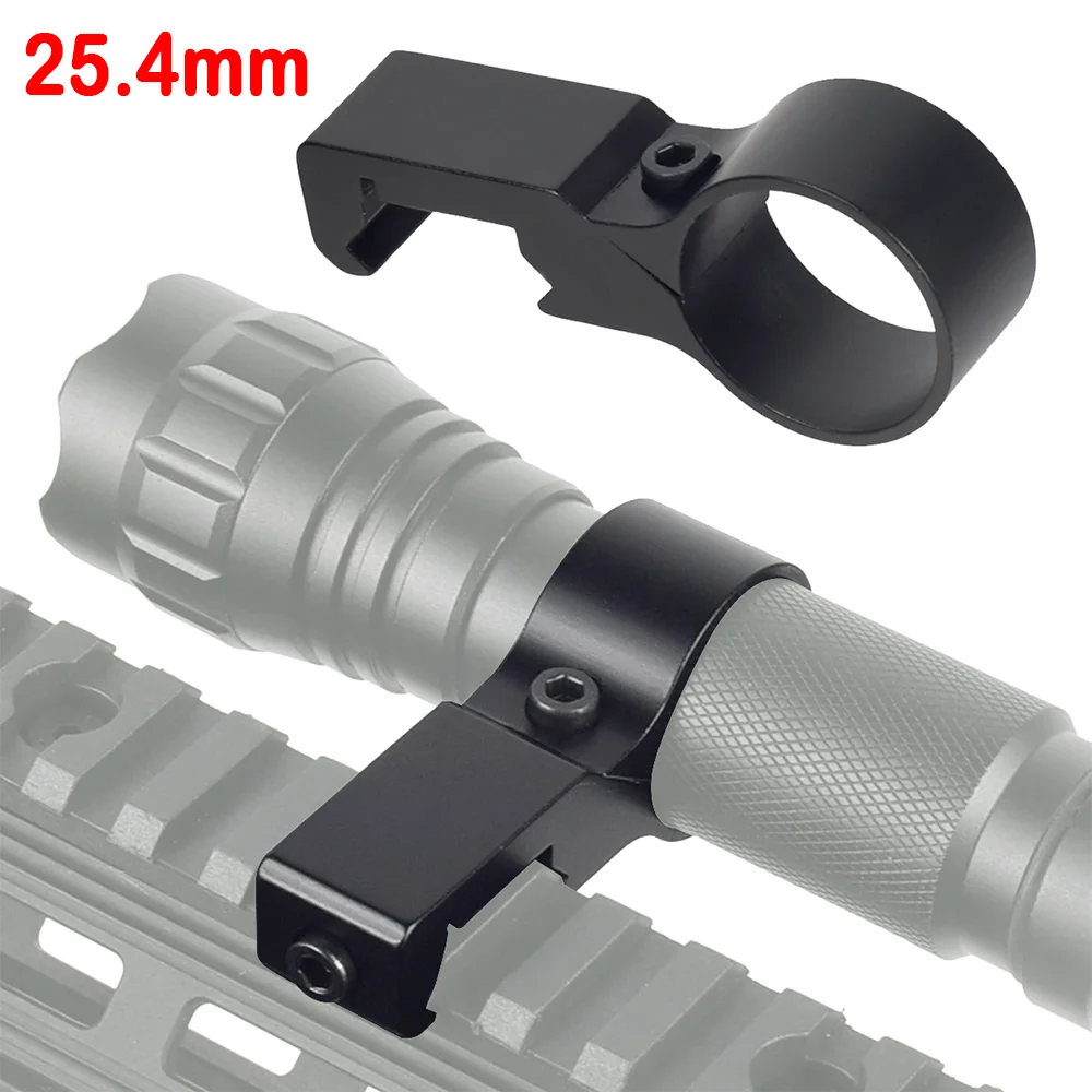 

Flashlights Scope Adapter 90° Offset Flashlight Bracket 1in Weaver Lamp Rail Clamp Aircraft Aluminum Tactical Rifle Hunting
