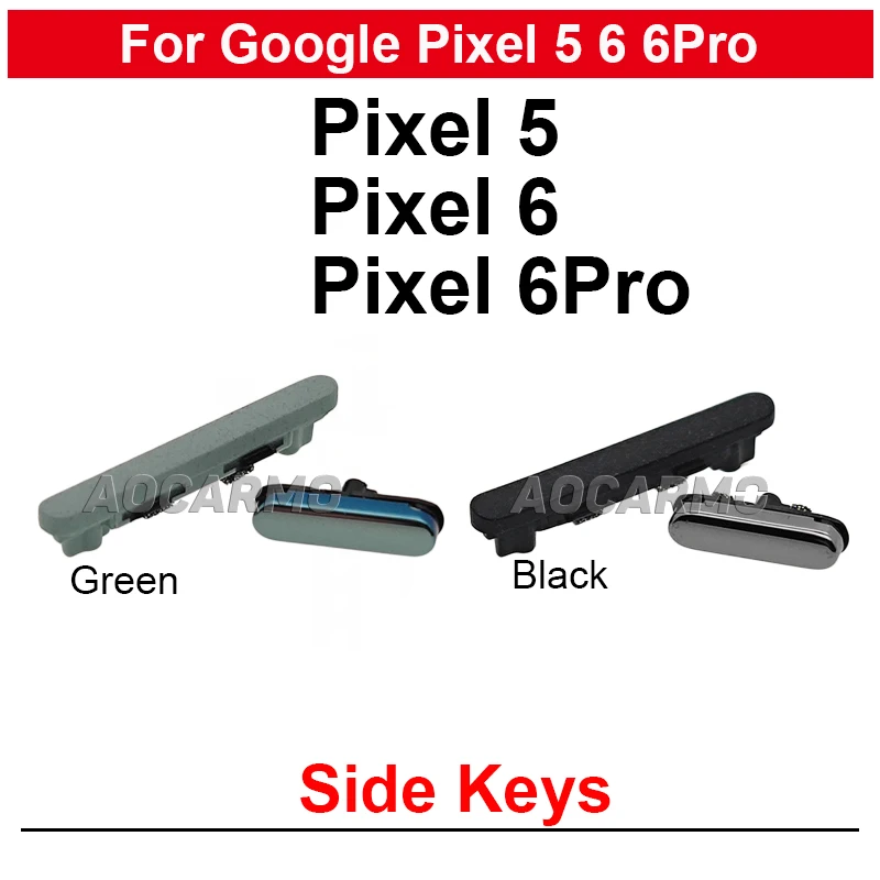 For Google Pixel 5 6 6Pro Power On Off Volume Buttons Side Keys Replacement Parts