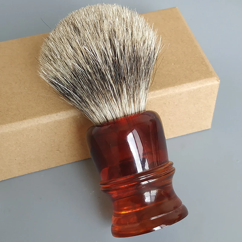 Dscosmetic 22MM Amber Smok Best Natural Hair shaving Brush For Man Wet Shaving