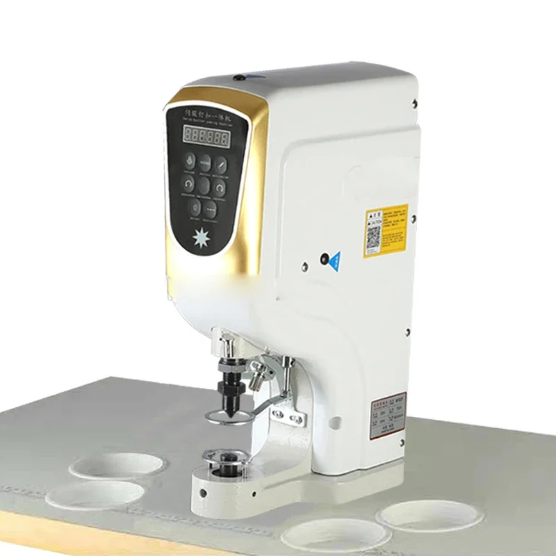 Punching Machine Automatic Big White Four Button Machine Electric Computer Stapling Machine Air Hole Button Punching