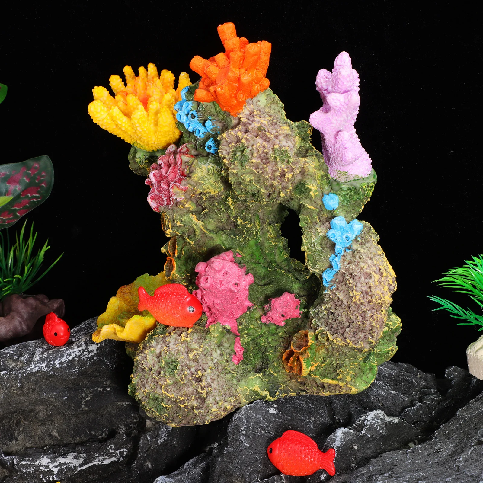 

Realistic Aquarium Coral Decor Artificial Resin Reef Ornament for Fish Tank with Vivid Colors Safe for Freshwater Saltwater