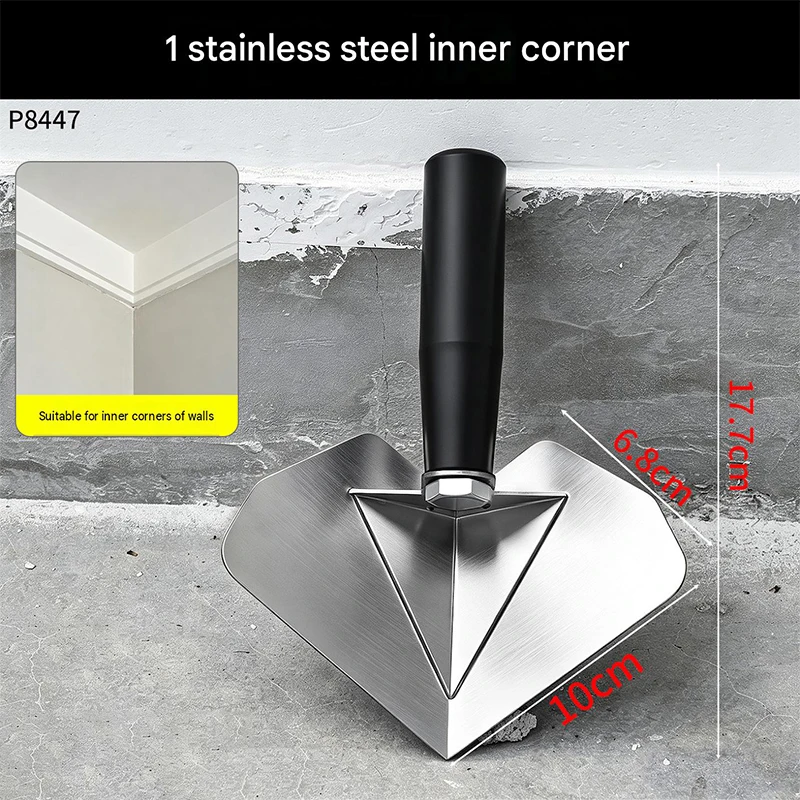 Stainless Steel Drywall Corner Tool Set Corner Trowel 90 Degree Drywall Plaster Tool For Wall Internal External Angle Trowel