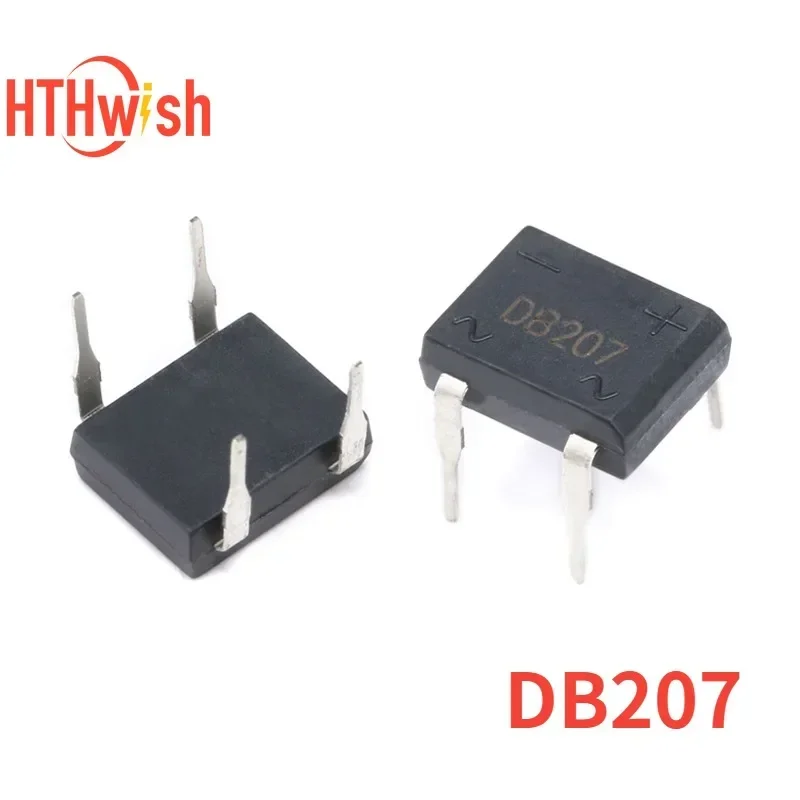 20PCS/lot DB207 Diode Bridge Retifica DIP-4 DB207S DIP4 2A 1000V Power Diode Rectifier Electronic Components