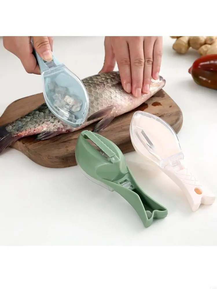 F19B Innovative Fish Scale Cleaning Tool Easy to Use Fish Scale Remover Ergonomic Cleaning Tool for Family Kitchens