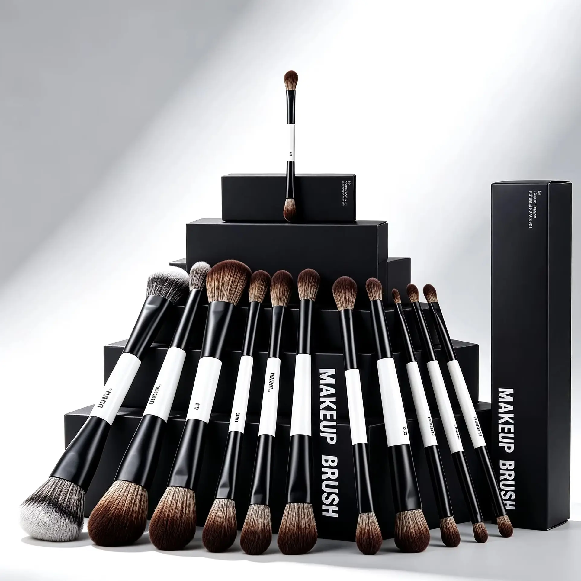 Box with Dual Ended F4 Powder F1 Blush Contour F2 Makeup Brushes Soft Mario Foundation Brush Professional Face Cosmetic Tool
