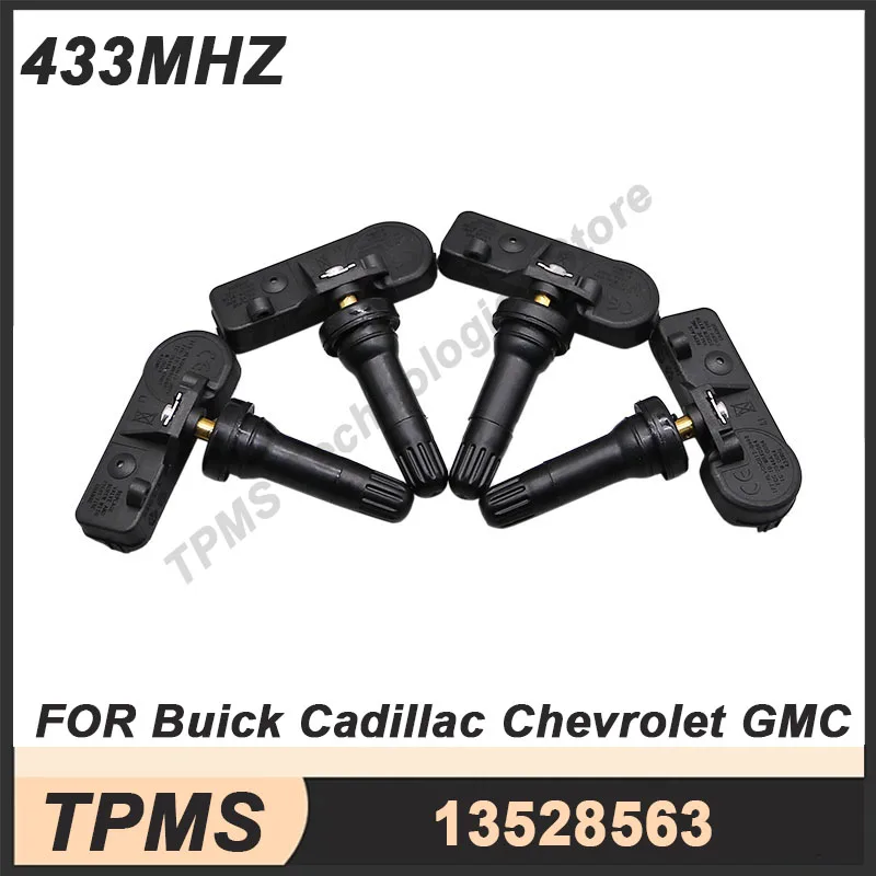 

4 шт. датчиков давления в шинах TPMS 13528563 для Chevrolet Silverado 2019-2026, GMC Sierra 1500 2020 2021, 433 МГц