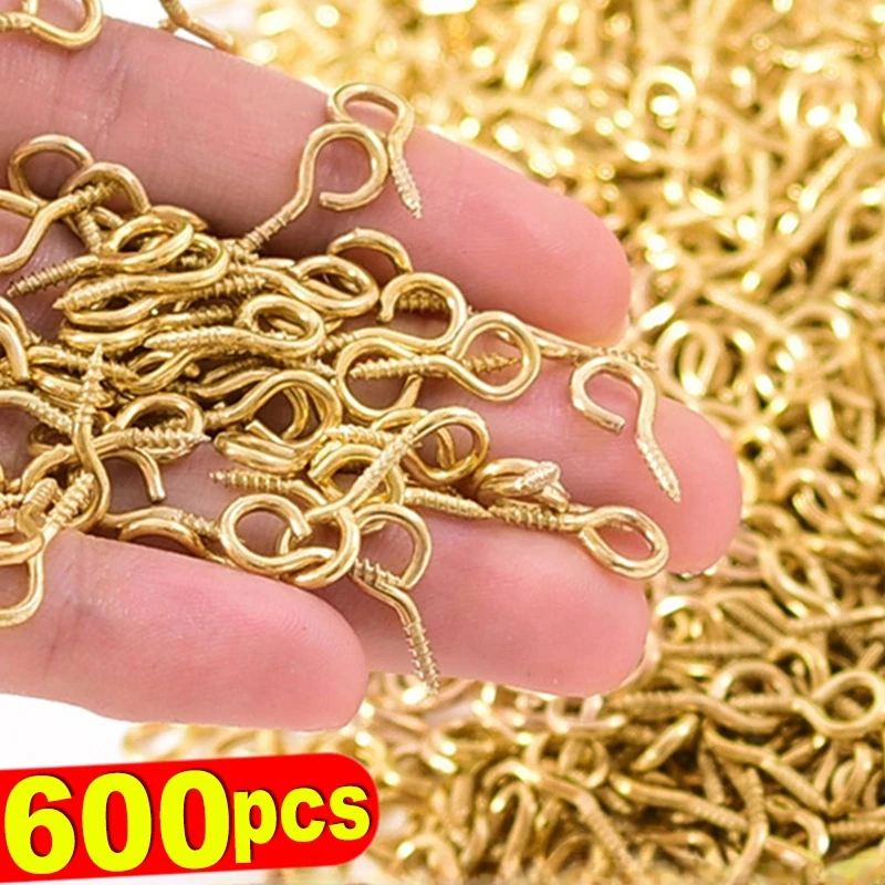 

Small Tiny Mini Eye Pins Eyepins Hooks Eyelets Screw Threaded Stainless Steel Clasps Hook Jewelry Findings For Making DIY