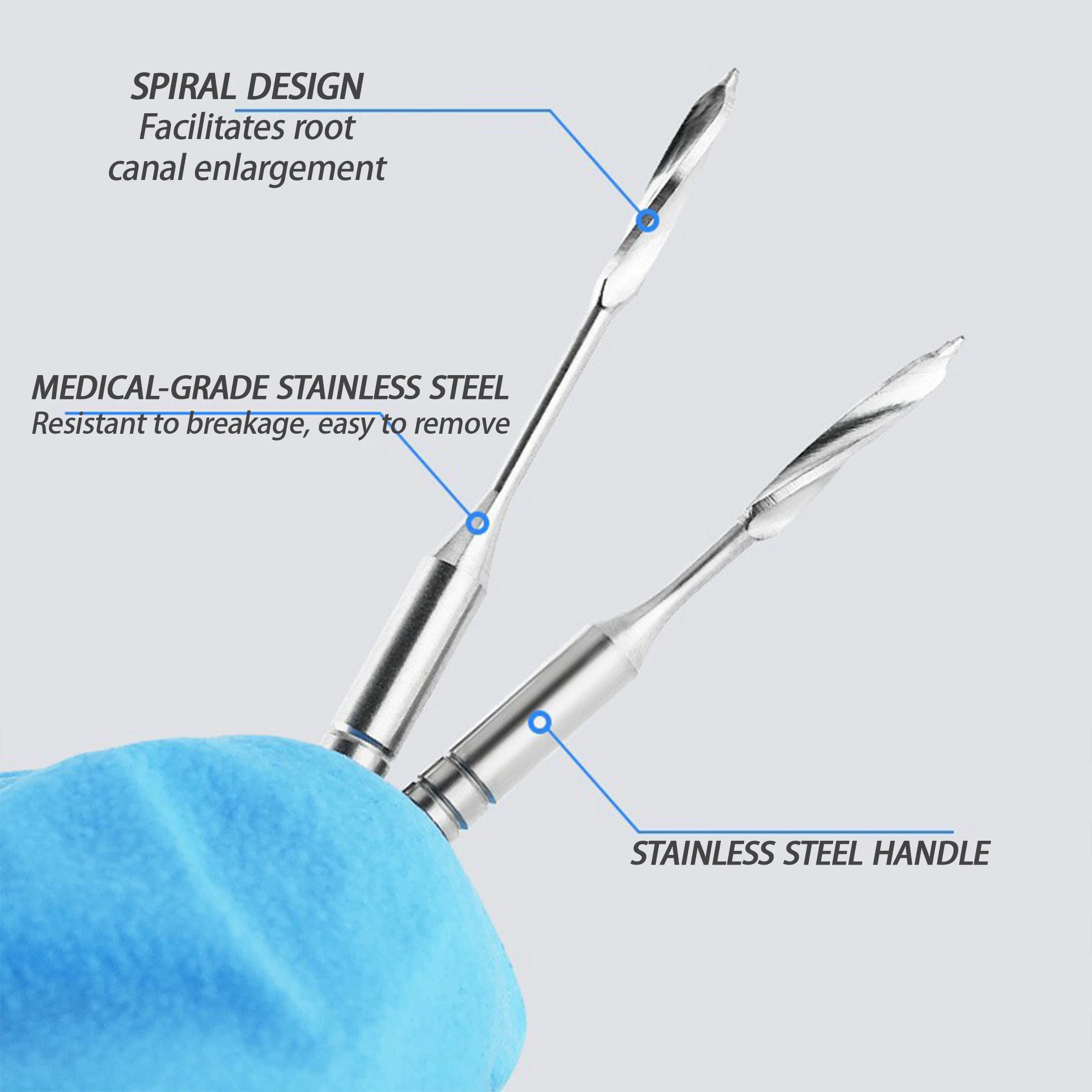 TOMENTY 10Pack Dental Endodontic Gates Drill Glidden Rotary Stainless Steel Instruments Dentistry Odontologia 28/32mm Engine Use