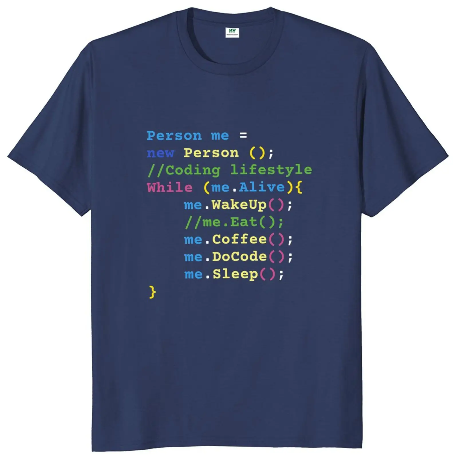 Funny Programmer T Shirt JavaScript Coding Computer Code Geek Gift Short Sleeve 100% Cotton Unisex O-Neck Casual T-shirt EU Size