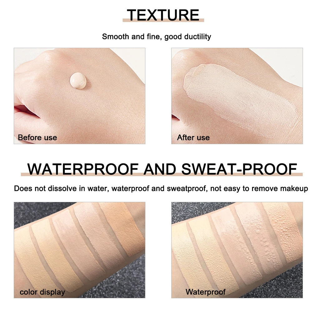Correcteur liquide imperméable, 14 couleurs, hydratant, mat, haute couverture, longue durée, léger, fond de teint multi-usage