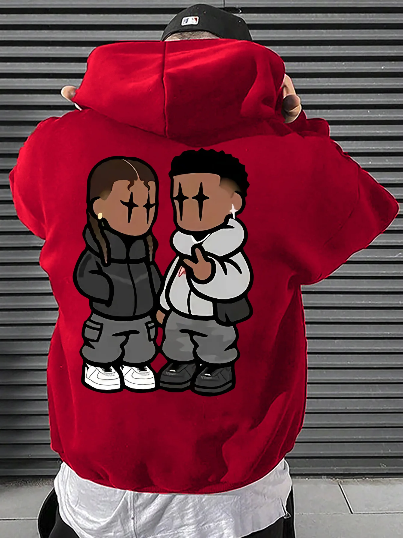 هوديي رجالي بطبعات شخصية كرتونية، سترة كاجوال على طراز الشارع مناسبة لجميع المواسم