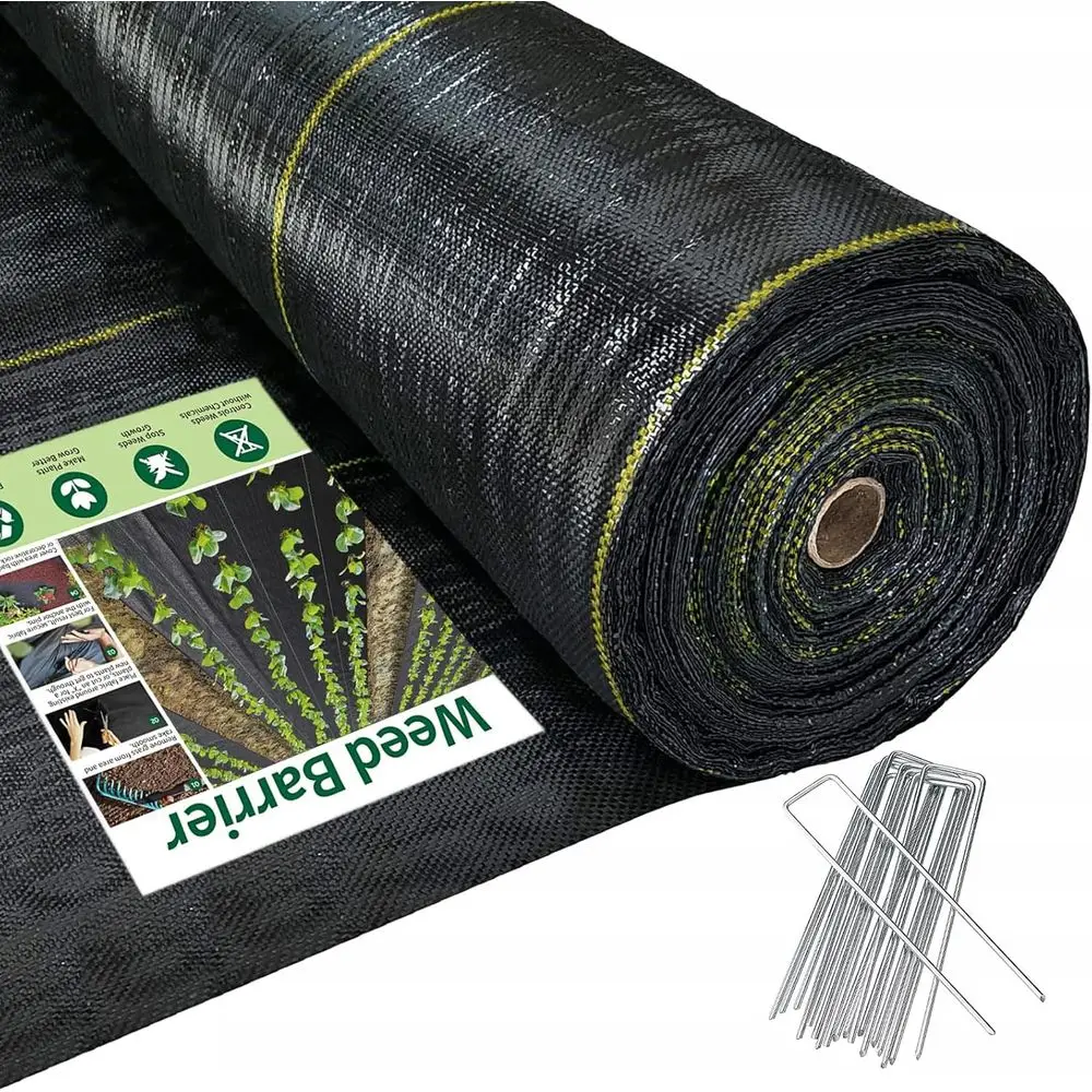 300T Landse Fabric Weed Barrier 2.5OZ Heavy-Duty Garden Weed Control Geotextile Fabric or Ground Cover Underlayment for Landscap