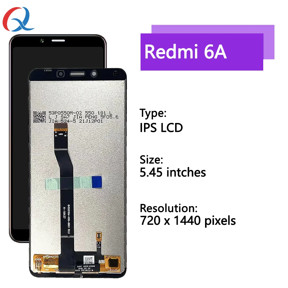 Mobile phone Lcds For Xiaomi Redmi 6A Screen Replacement Pantalla For Xiaomi Redmi 6A Lcd Touch Display Or