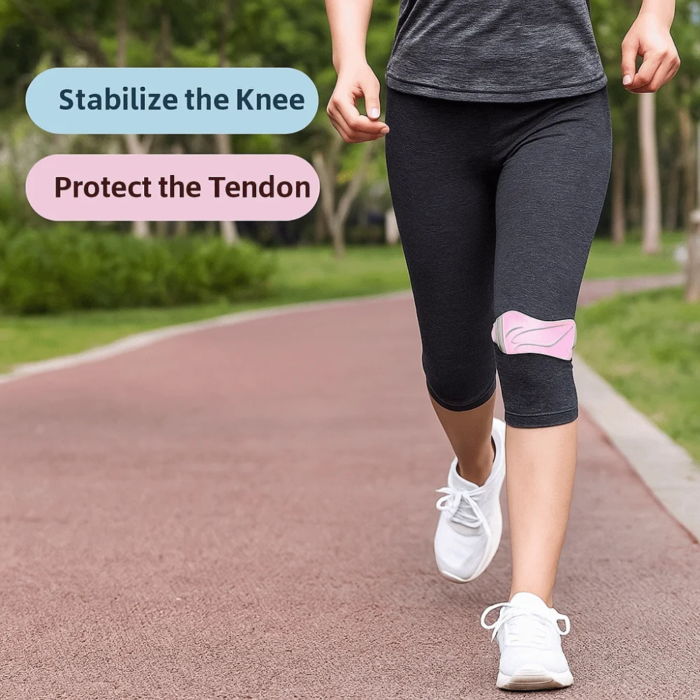 

Adjustable Patellar Belt Knee Protector Knee Joint Protective Cover Breathable Patella Tendon Knee Strap Lightweight Comfortable
