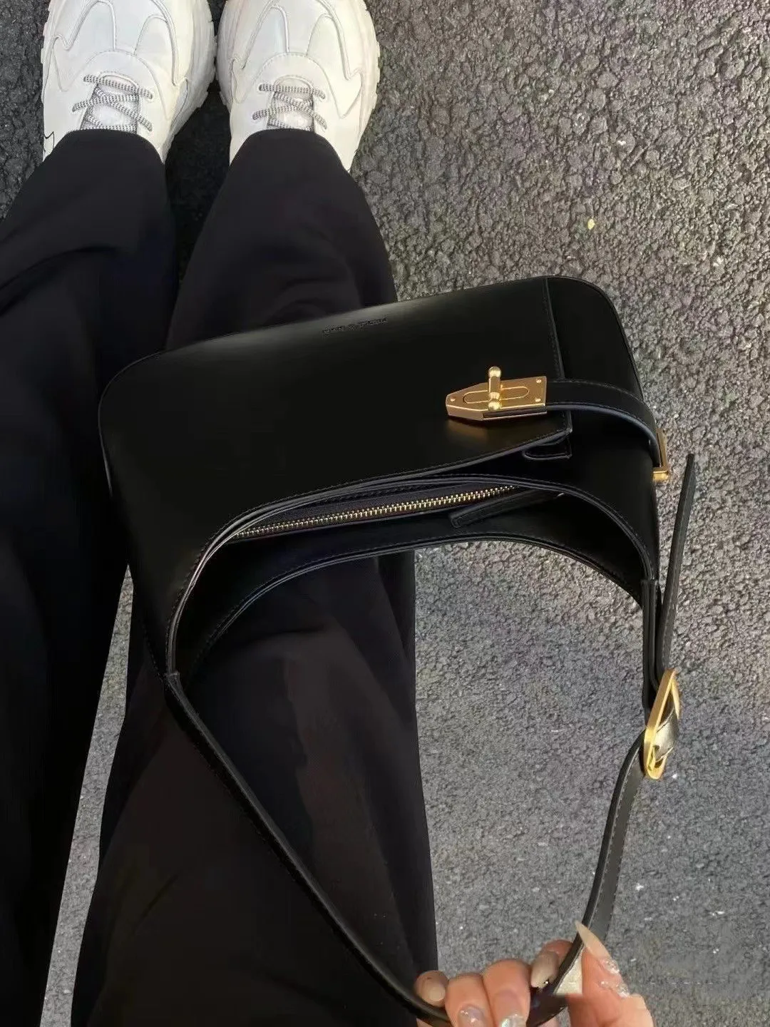 Sac à elles en PU خمر صب فام ، sacs sous les حمالات الصدر ، sacs monochromes simples ، sacs hobo chics pour dames ، sac de creat