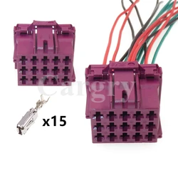 1 Set 15P 8-968973-1 Automobile Audio Amplifier Electric Wire Socket AC Assembly Auto Unsealed Connector Car Adapter