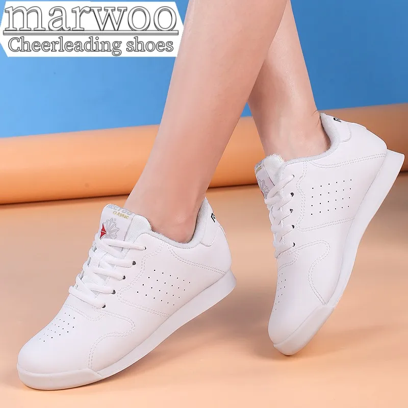 

Marwoo cheerleading shoes Children's dance shoes Competitive aerobics shoes Fitness shoes Women's white jazz sports shoes R003