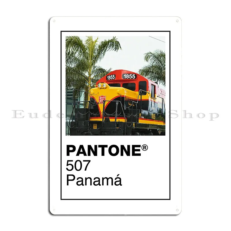 Pantone Panama Railway Metal Sign Decoration Wall Mural Kitchen Party Custom Tin Sign Poster