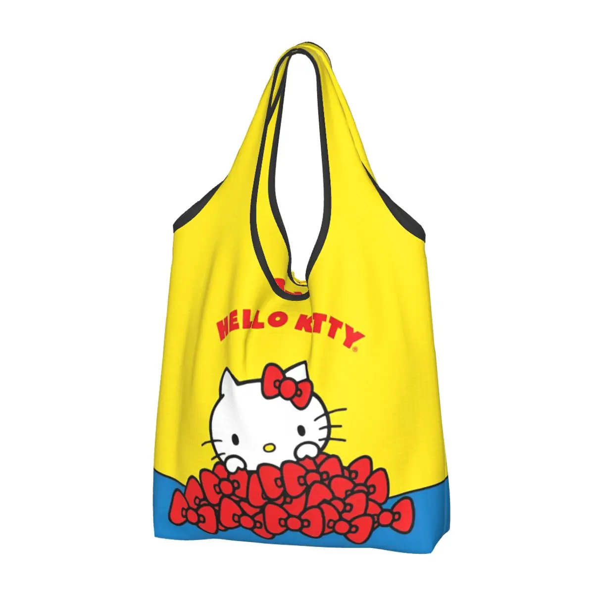

Reusable Hello Kitty Grocery Bags Foldable Machine Washable Shopping Bags Large Eco Storage Bag Lightweight