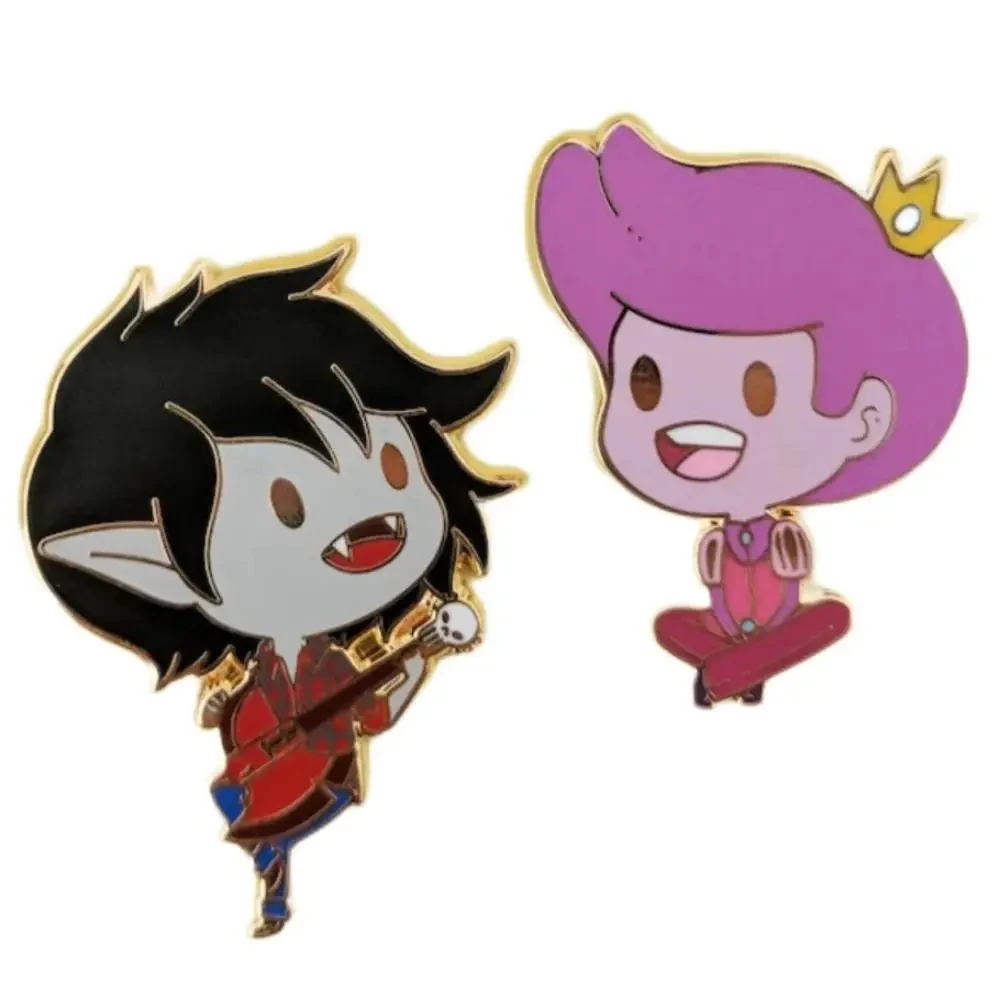 Cute Cartoon Marceline and Princess Bubblegum Enamel Pin Adventures Times Badge Brooch Anime Fashion Jewelry