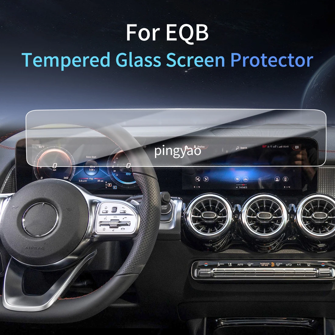 

Защитная пленка из закаленного стекла для навигационного дисплея автомобиля, для Mercedes-Benz EQB 26