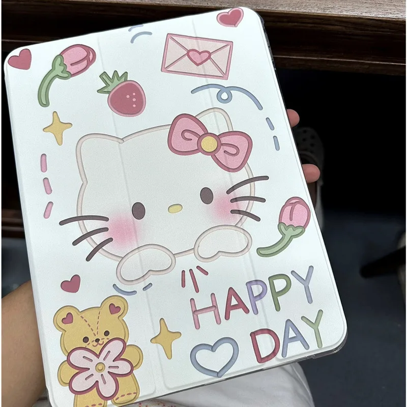 Sanrio Hello Kitty IPad Case Kawaii Anime Y2k Cover For Ipad 10.2 Inch Pro 11 2022 Cover Air5 4 Cute Mini6 Tablet Computer Case