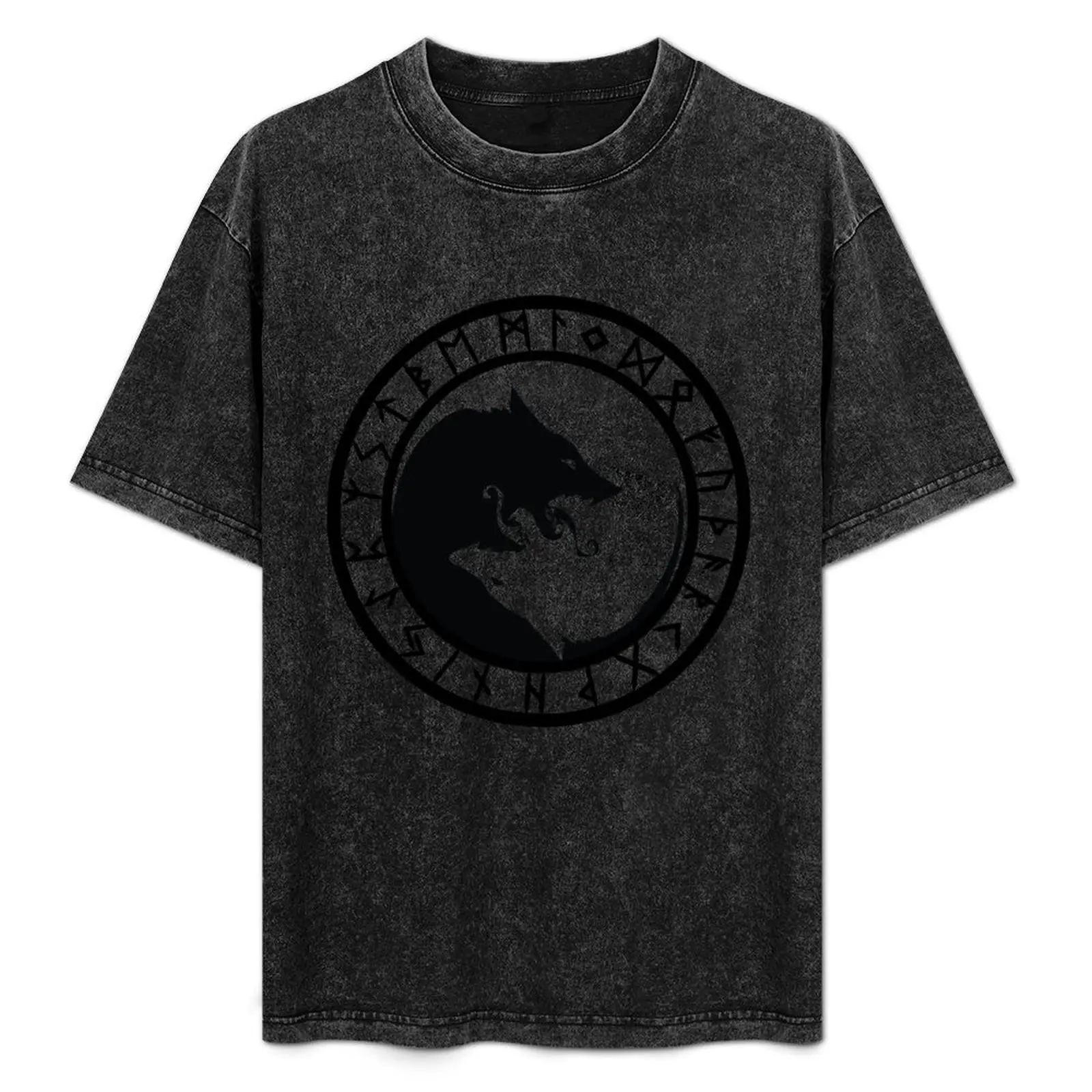 

Fenrir /// Rune Circle (Variant I) T-Shirt Classic Basic Casual T-Shirt