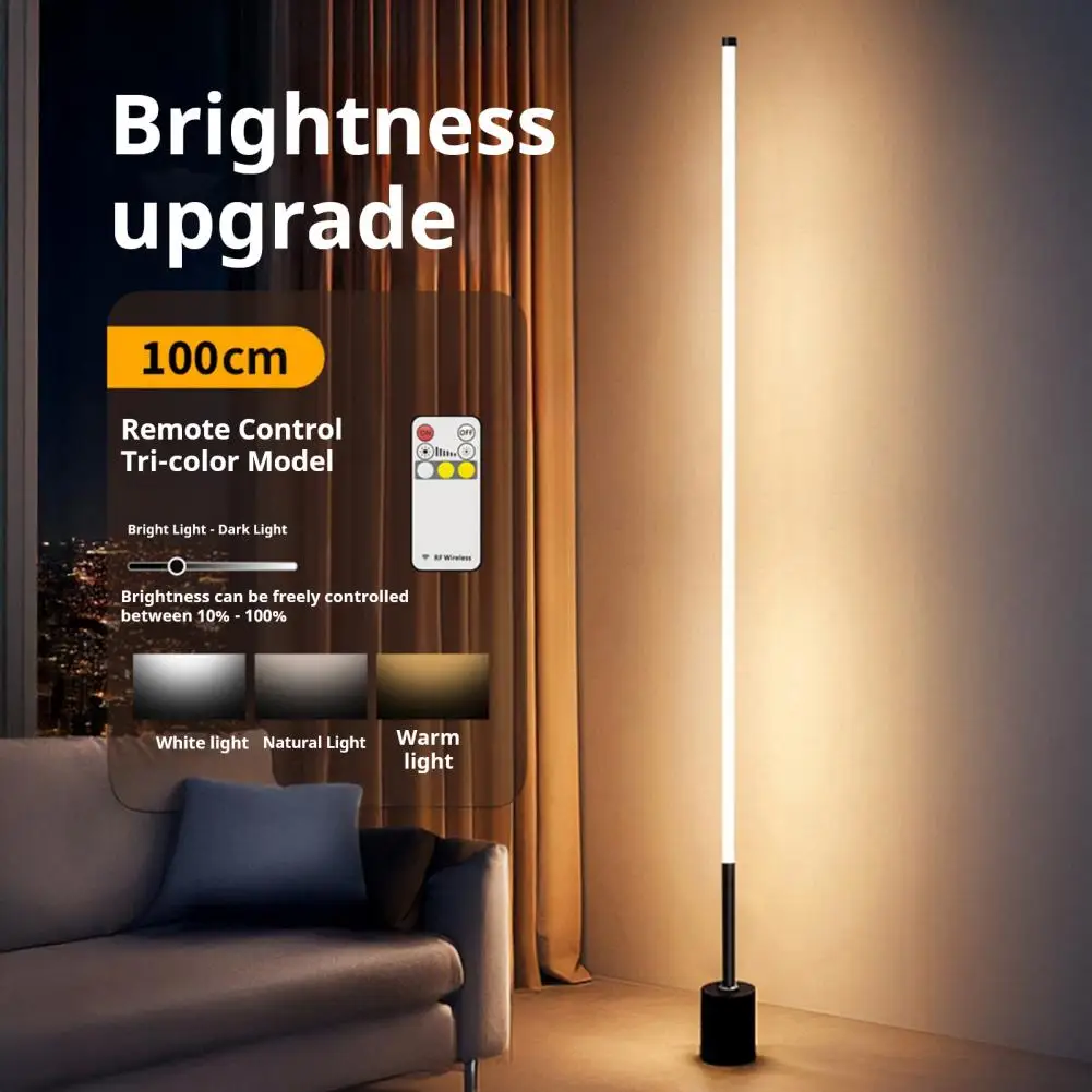 Nightstand Lighting 360 Degree Dimmable LED Corner Lamp for Living Room USB Floor Lamp Modern Floor Lamp with Remote Control