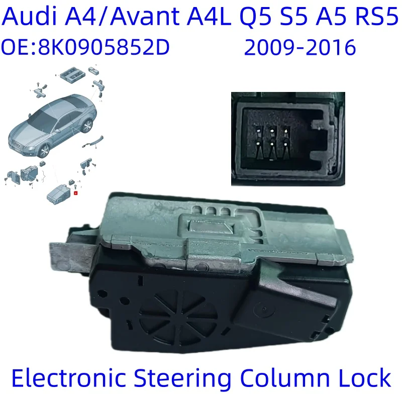8K0905852D New Car Electronic steering column lock control unit For Audi A4/Avant/allroad A4L Q5 A5 S5 RS5 8K0905852E, 2008-2016