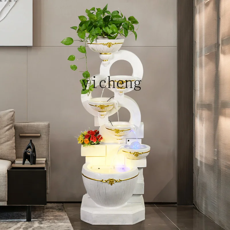 

LX Flowing Water Ornament Living Room TV Cabinet Circulating Water Feature Wealth-Attracting Entrance Floor Fish Tank