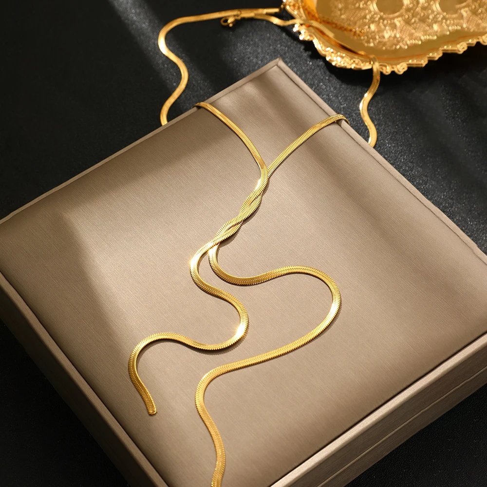 Stainless Steel Necklace Trendy New Fashion Blade Chain Necklace For Women Jewelry Dinner Party Luxury Party Gift Recommendation