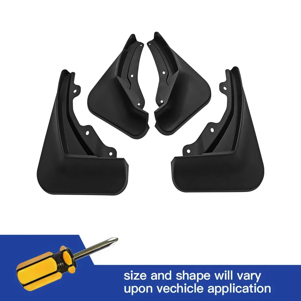 4Pcs Front & Rear Mud Flaps Splash Guards Mudguards Black For 2022 2023 VW Volkswagen Jetta VS5