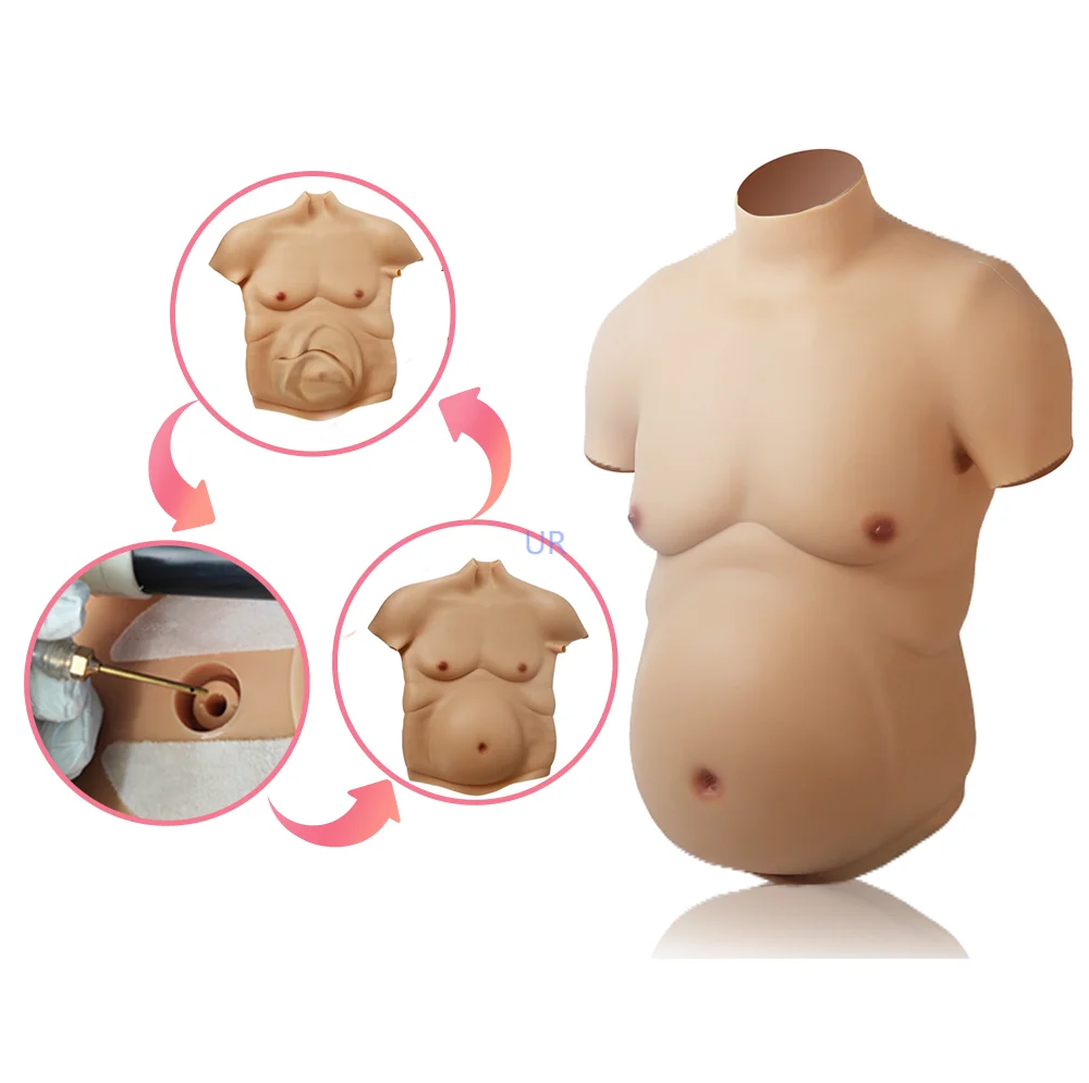 

Artificial Male Large Beer Belly Realistic Man Silicone Obesity Huge Belly Body Shape Cross Dressing Props Potbelly