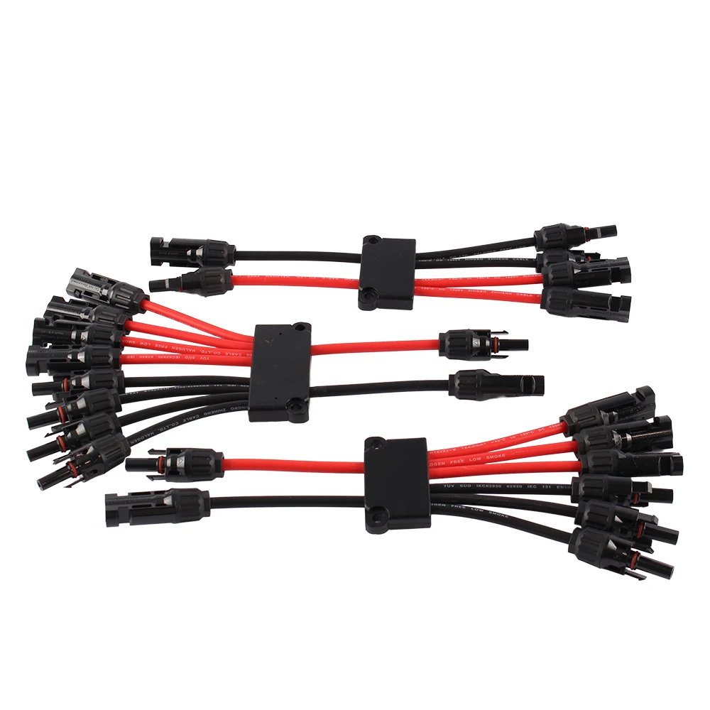2 to 4/6/8 Y Branch PV Combiner Solar Splitter M/F Quick Connect Tool Free for Solar Panel RV Boat Off Grid System