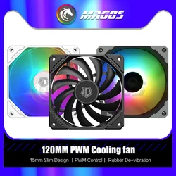 Ventilador de refrigeración PWM de 120MM, radiador fino de 15mm para CPU, sistema de refrigeración por agua para PC, Gamer, DIY, gabinete, MOD, carcasa de ordenador, ventilador Delgado