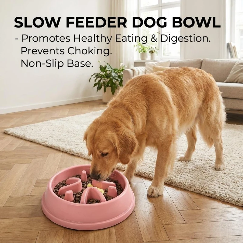 Comedero Lento para Perros, Anti-Asfixia, para Cachorros, Resistente, Platos para Comer Lentamente, Comederos de Rompecabezas para Perros Pequeños y Medianos